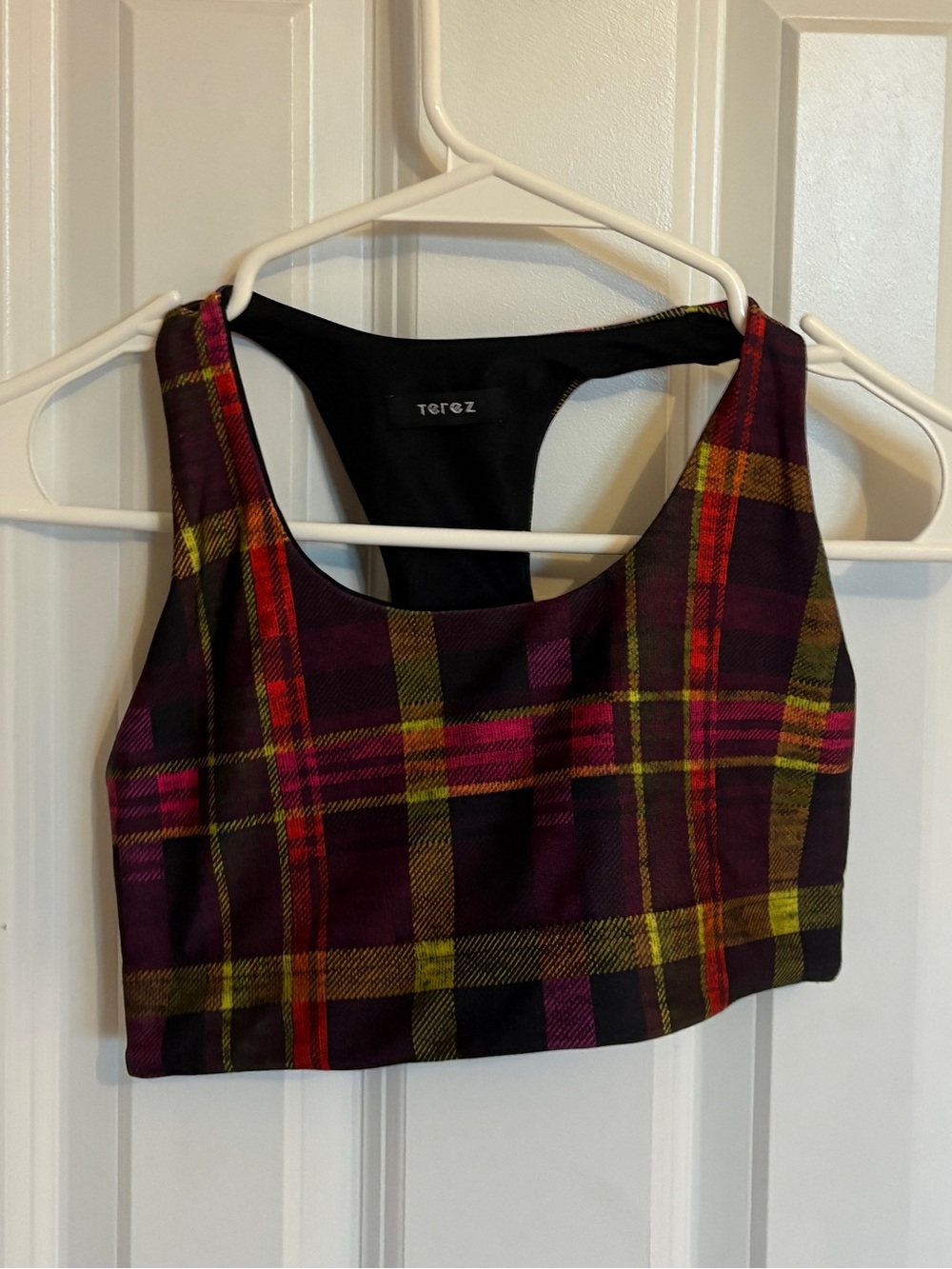 Terez plaid sports bra